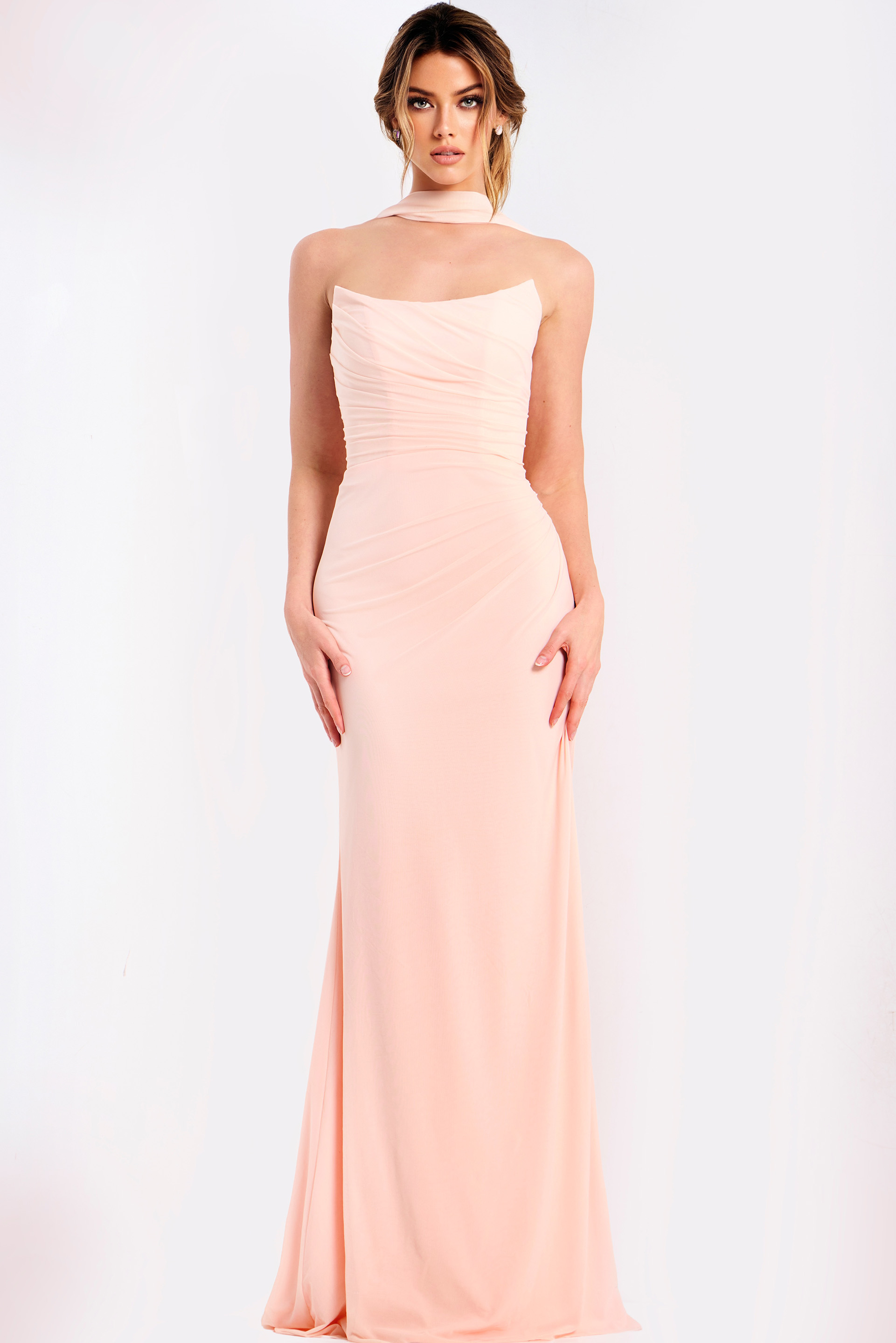 blush strapless dress 47874
