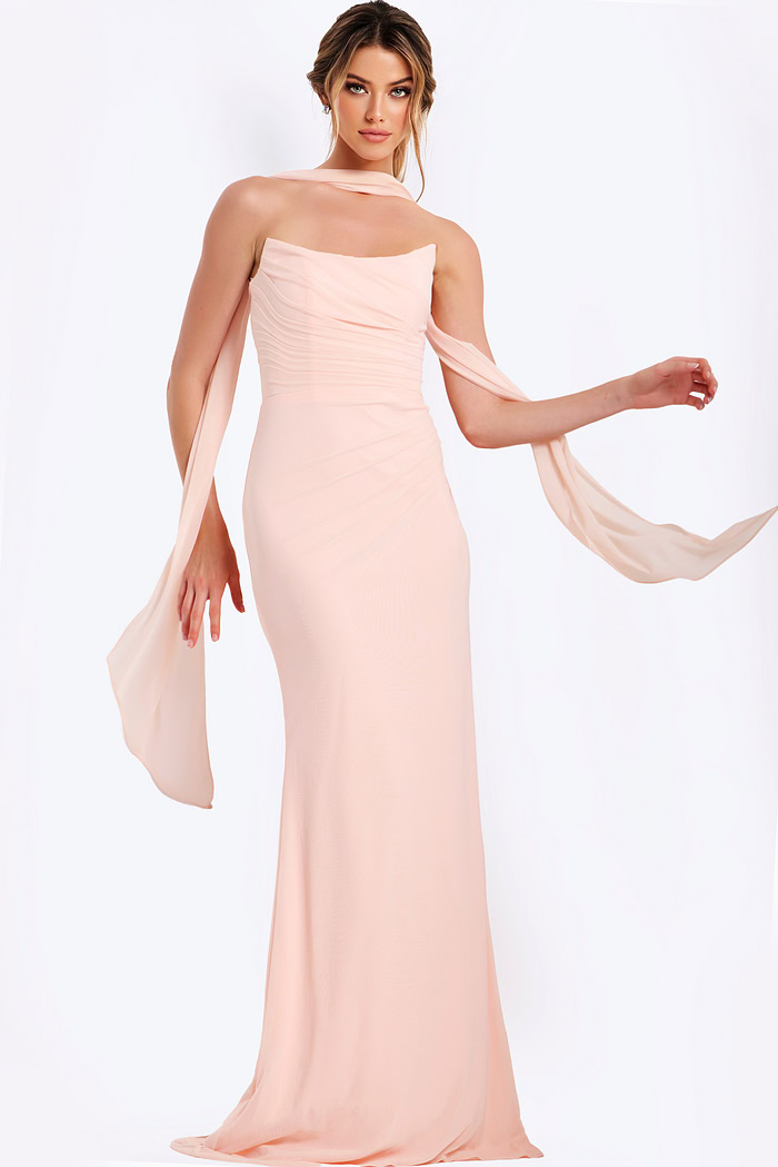 fitted bodice blush dress 47874