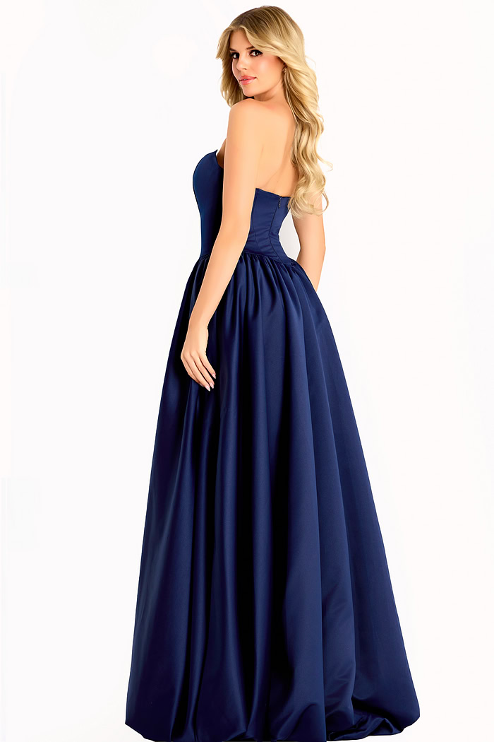navy strapless ball gown 48482
