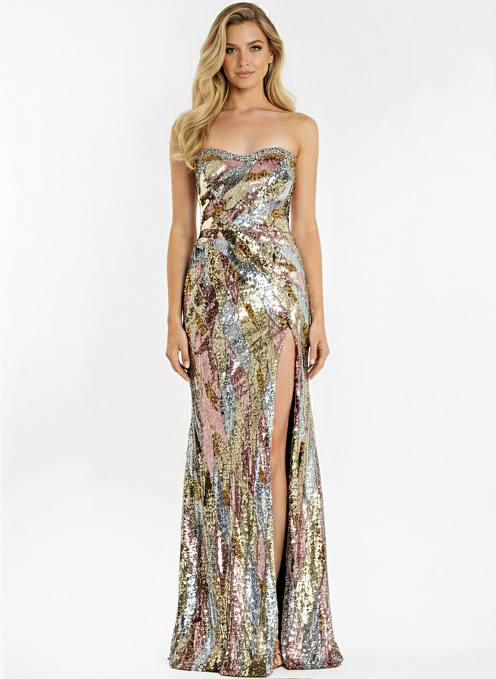 multi color silver dress 48550