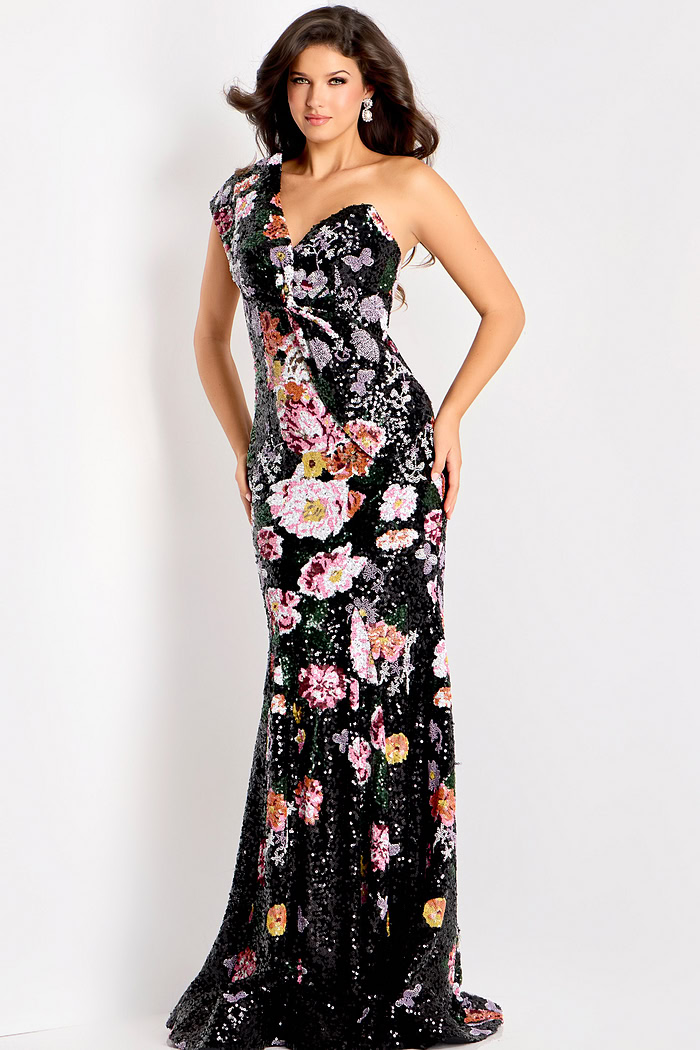 floral evening dress 48638