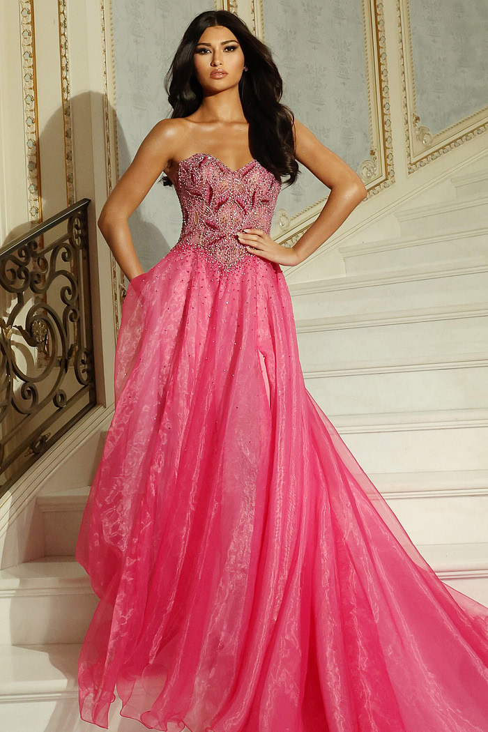 corset bodice embellished tulle ball gown 48906