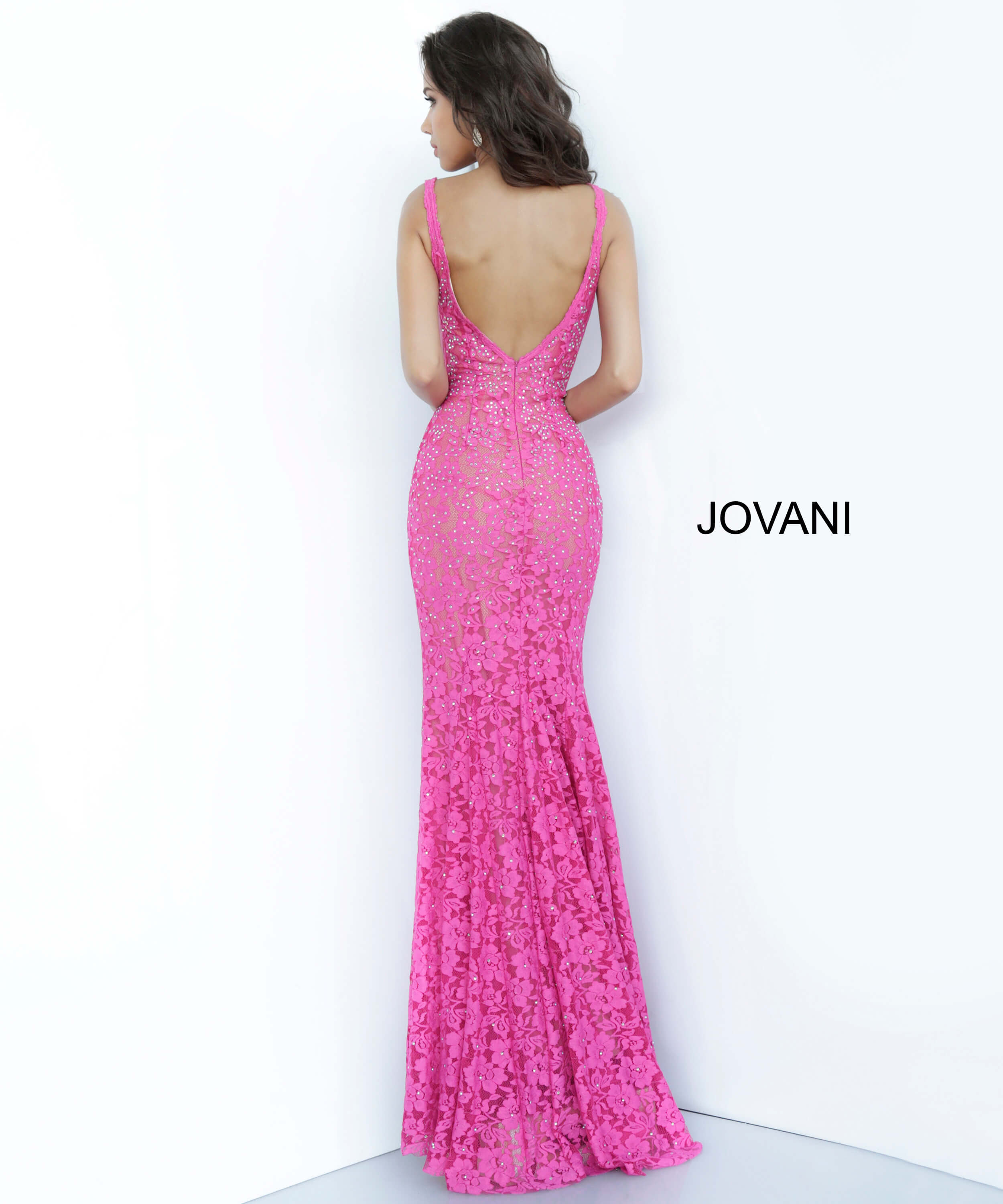 Lace Fitted Jovani Dress 48994