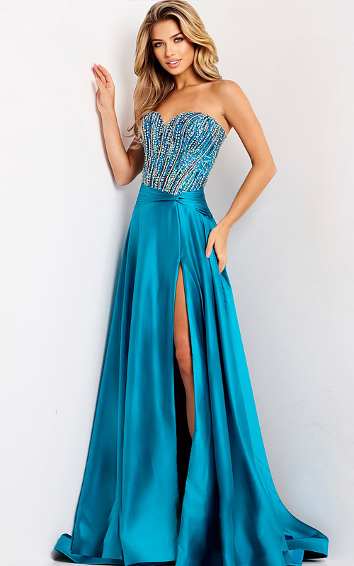 sweetheart neckline beaded bodice dress 43729