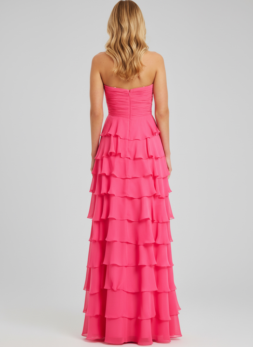 layered pink dress