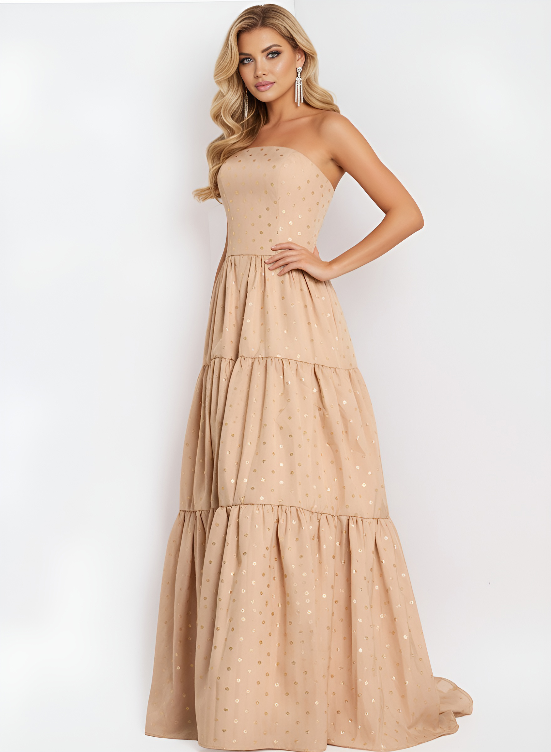 strapless beaded dress 49341