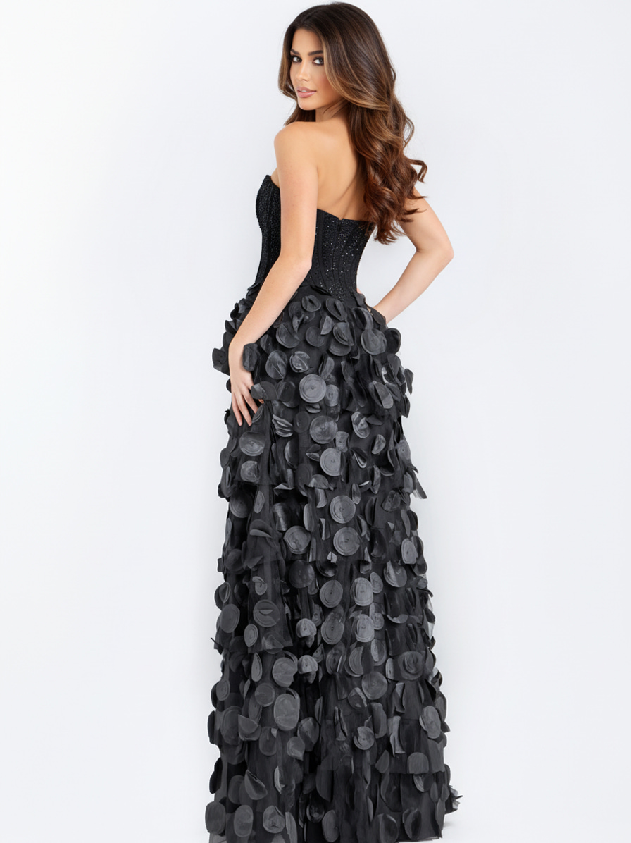 Strapless Corset Gown with 3D Petal Skirt 49384 - Image 2