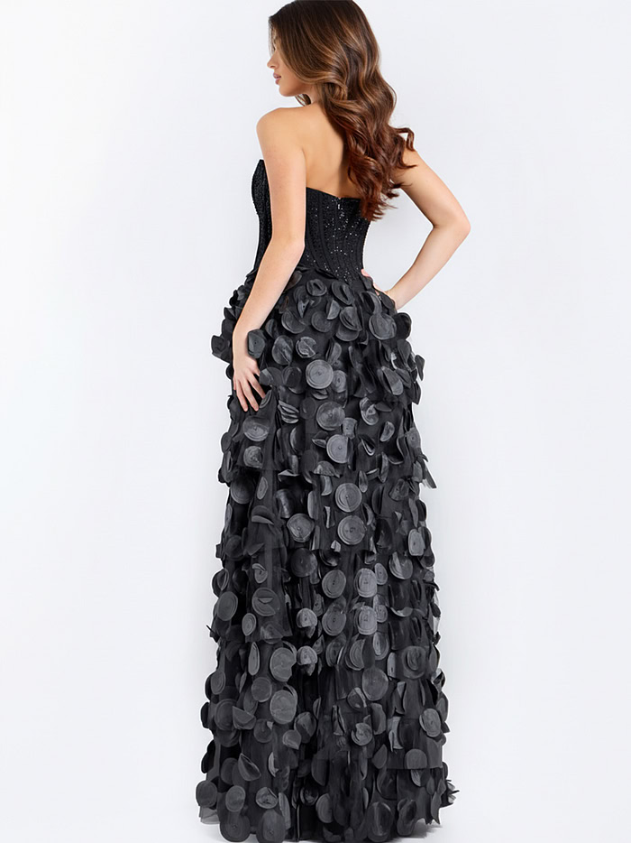 Strapless Corset Gown with 3D Petal Skirt 49384