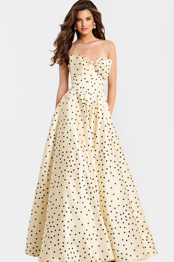 A-Line Prom Gown With Bow