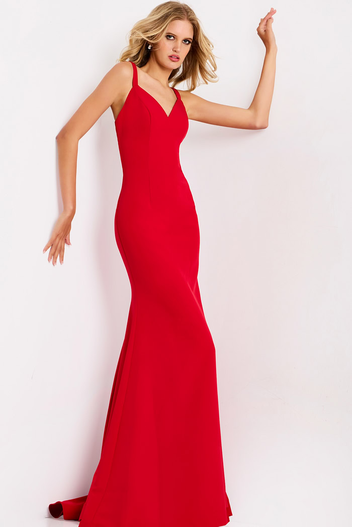 Mermaid Gown with Fitted design, sweep train, clean finish 49861