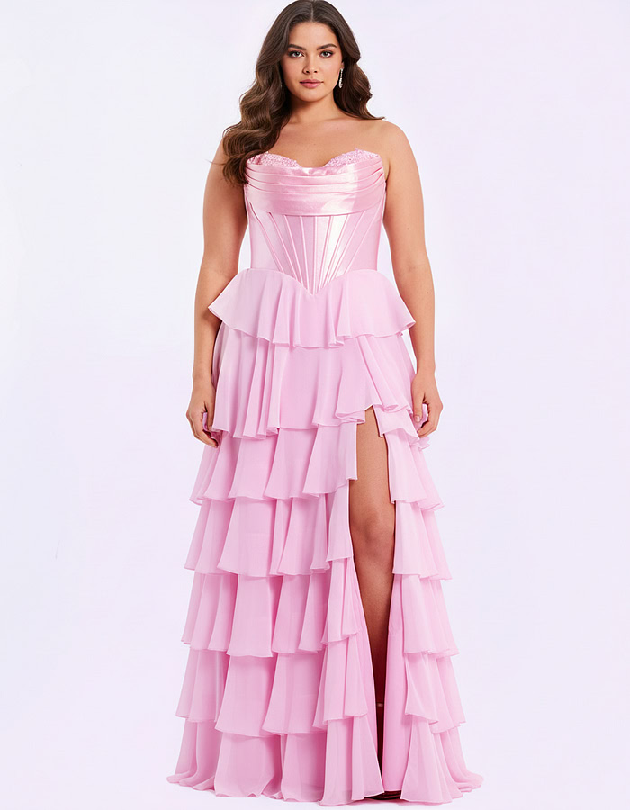 Strapless Pink Ball Gown 50234