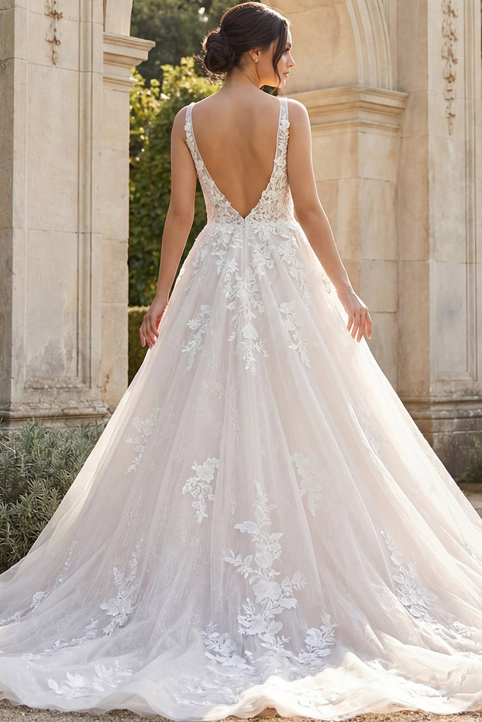 v back aline bridal gown JB39435