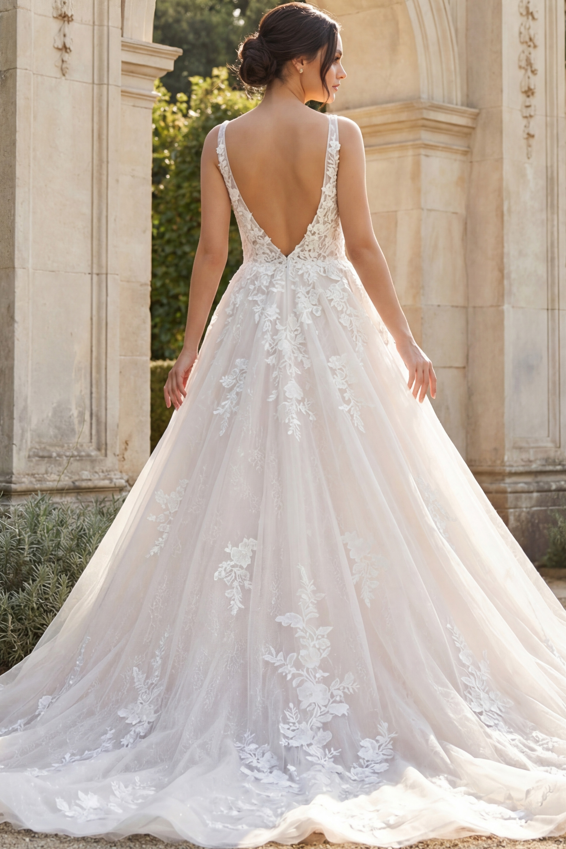 v back aline bridal gown JB39435
