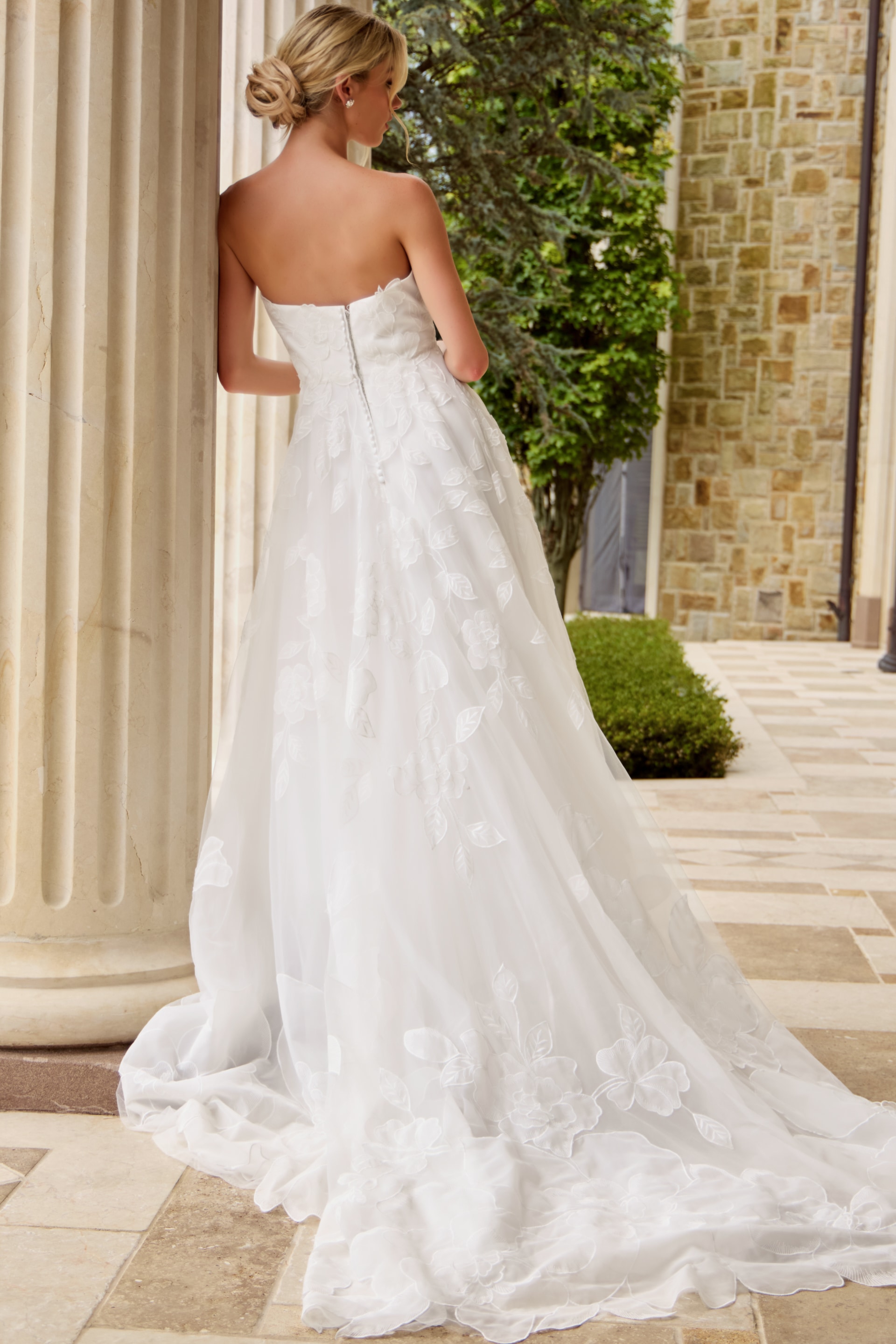 strapless long wedding dress JB42324