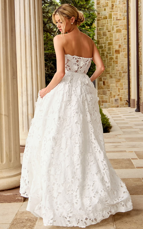 strapless corset bodice long dress JB45912