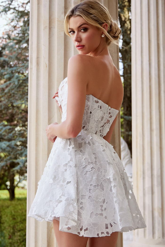 Lace Wedding Dress with Floral Details JB45914