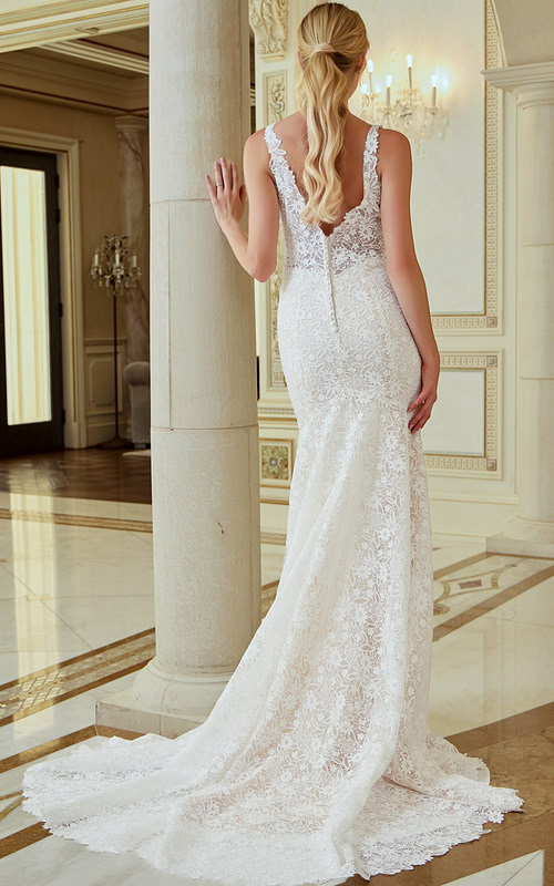 back view of long wedding dress JB47331