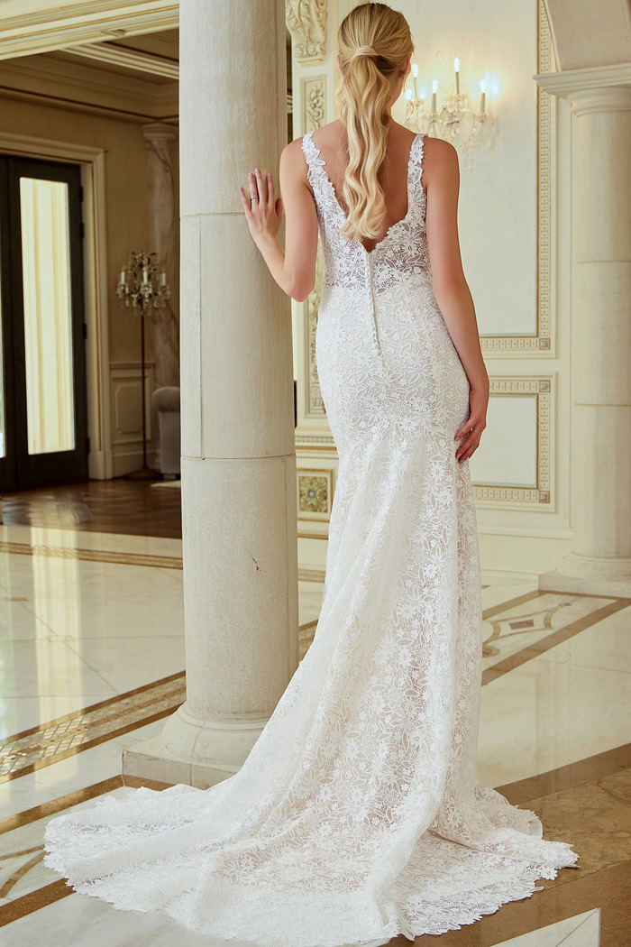 back view of long wedding dress JB47331