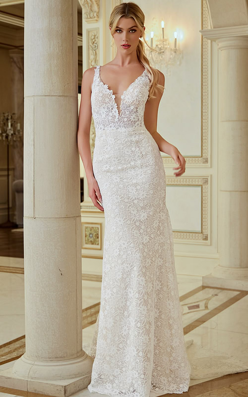 off white fitted dress JB47331