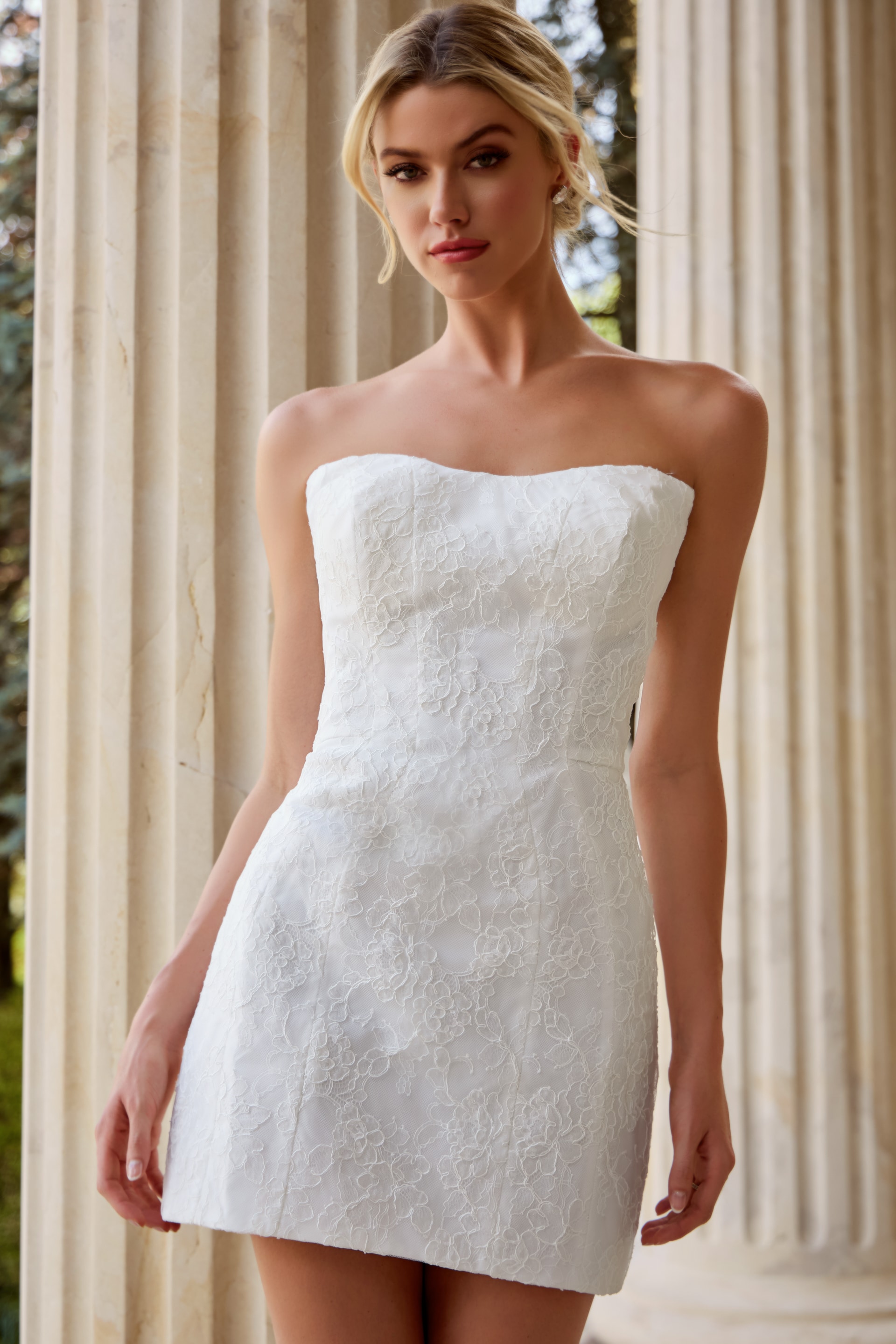 strapless fitted dress JB50283