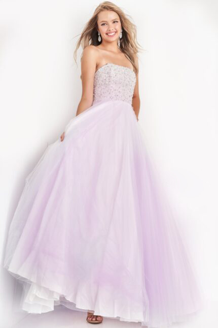 lilac a line embellished dress K02229