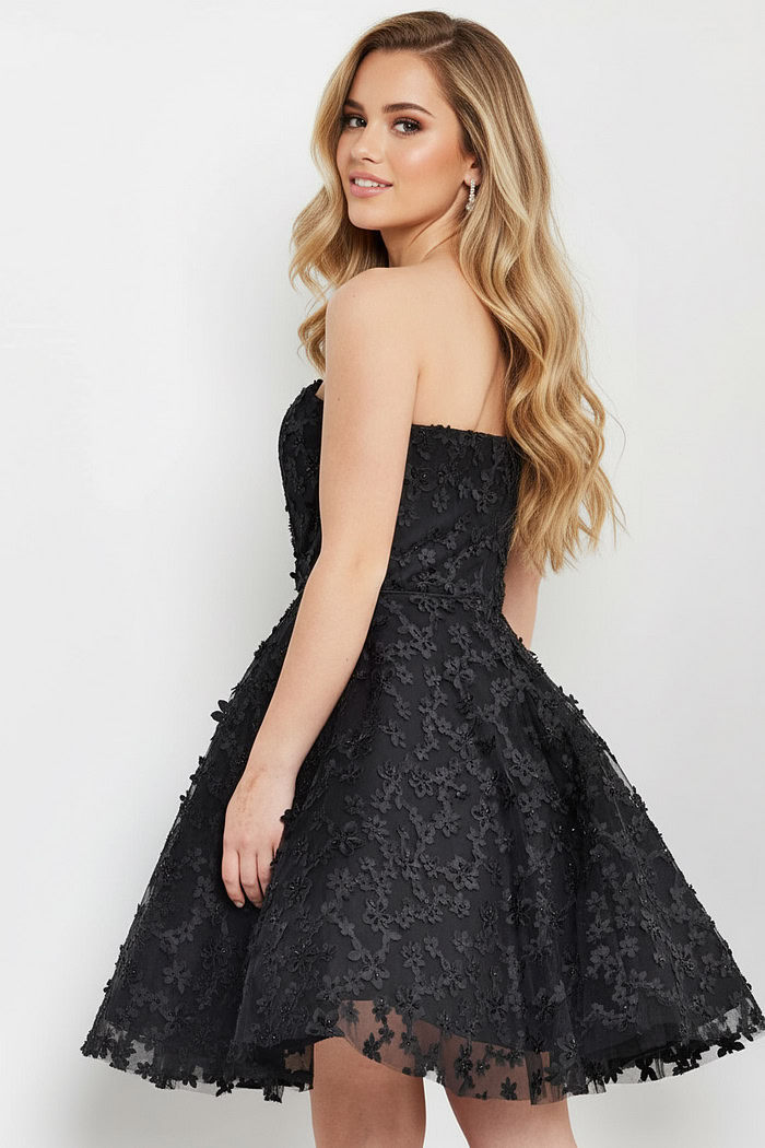 back of fit and flare dress K23516