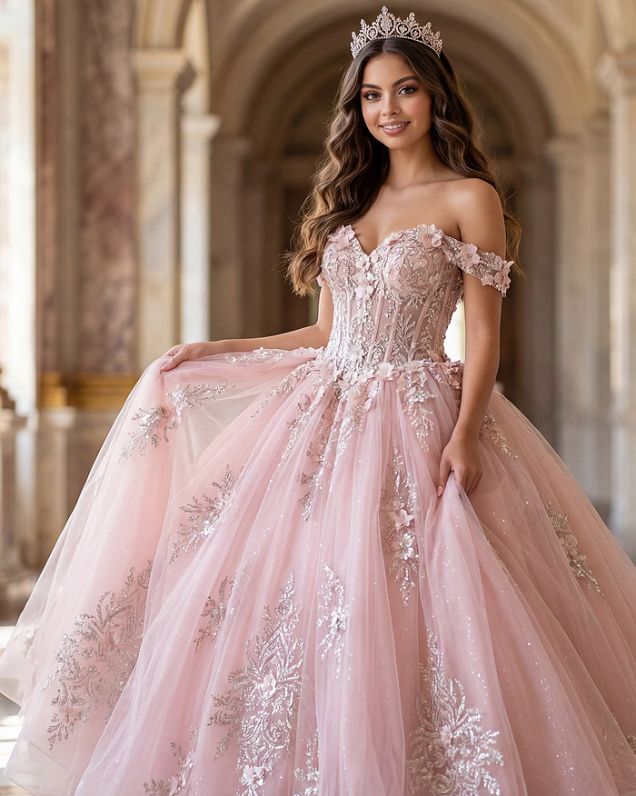 corset bodice pink embellished dress Q43434