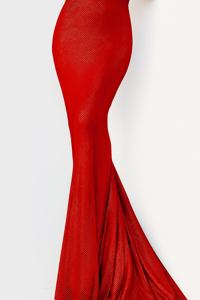 08139 red mermaid dress